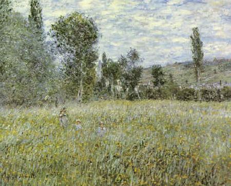 Claude Monet Across the Meadow Norge oil painting art